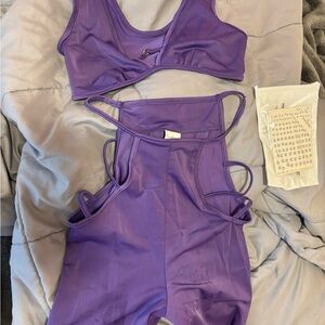 Maddie Euphoria Carnival outfit Purple Strappy Two-Piece Set
